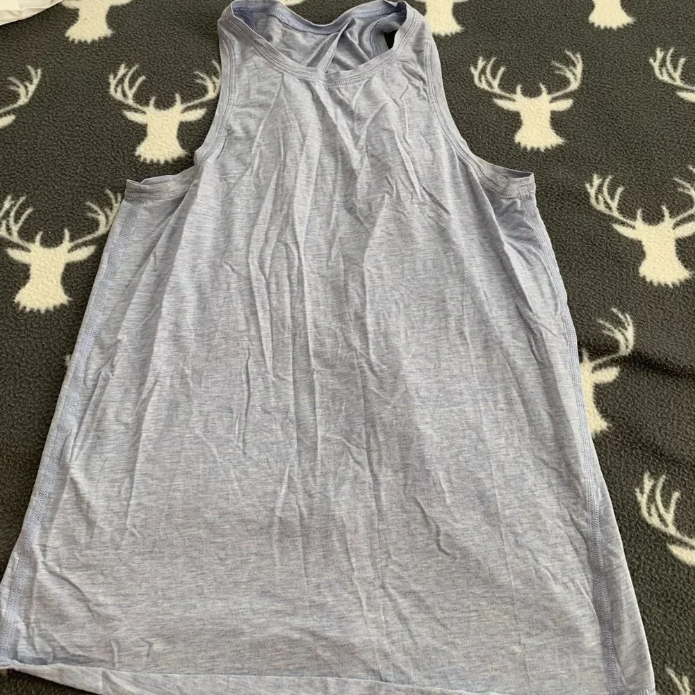 Lululemon all tied up light blue tank size 2